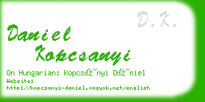 daniel kopcsanyi business card